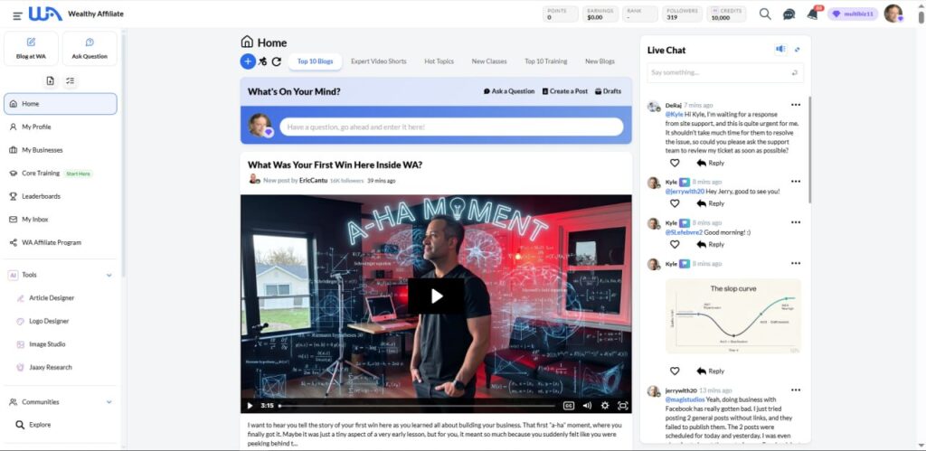 Wealthy Affiliate AI Article Designer