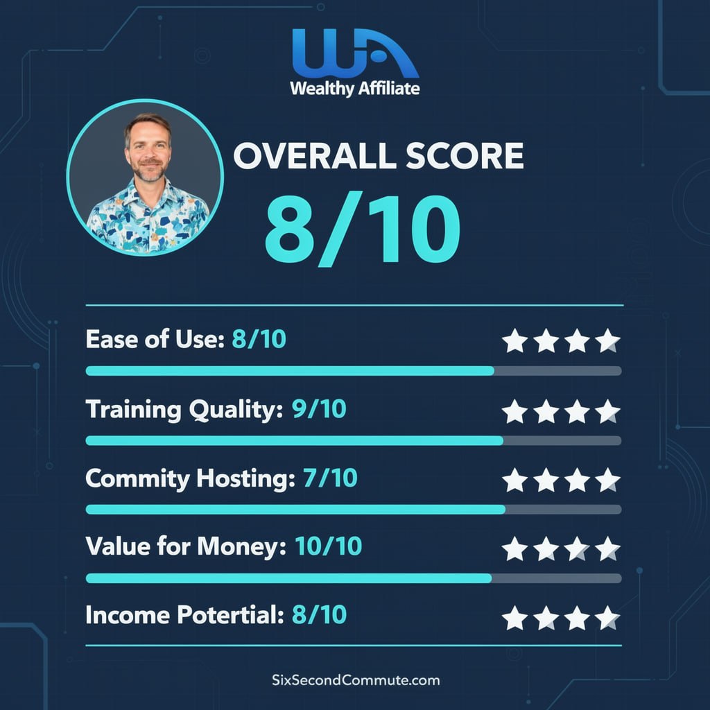 Wealthy Affiliate Scorecard - Overall 8/10 Rating